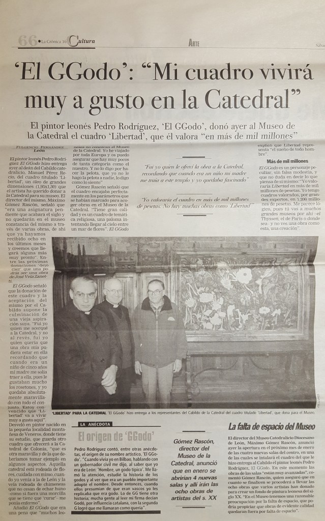 El GGodo - Mi Cuadro vivira muy a gusto en la Catedral, newspaper clipping.