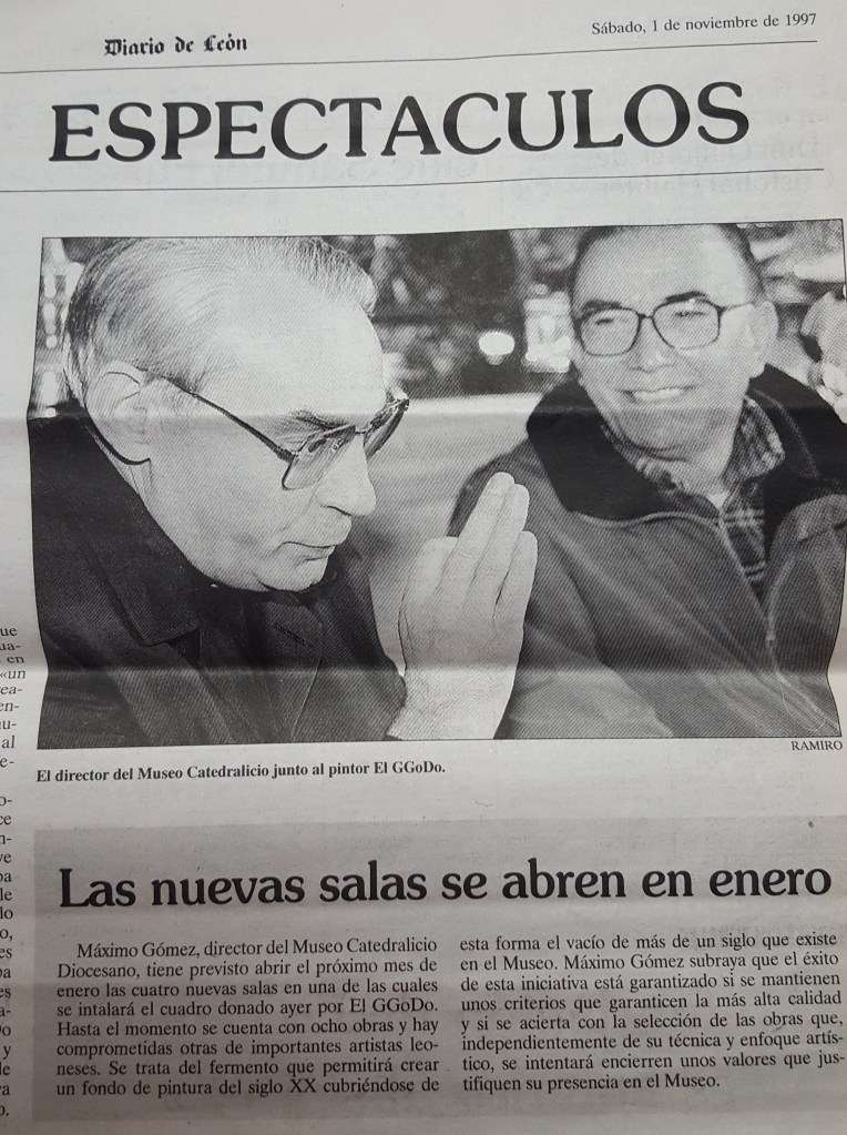 Flores de El GGoDo para la Catedral, newspaper clipping. Page 48 of paper (continuation of story on the front page).