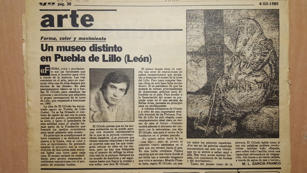 Un museo distinto en Puebla de Lillo (Leon), newspaper clipping.